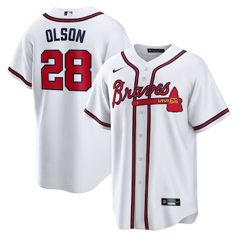 mens nike matt olson white atlanta braves home replica playe